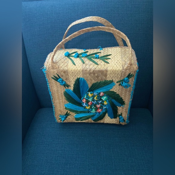 Handbags - Vintage Boho Woven Wicker Jute Straw Purse Bag Summer Vacation Bag